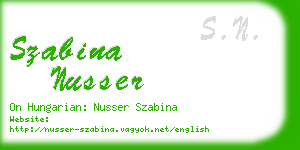 szabina nusser business card